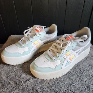 ASICS JAPAN S PF Sneakers in White/Aqua Angel